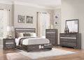 Unique Style Bedroom 1Pc Dresser Of Drawers Hidden Drawers Gray And Sliver Glitter Wooden Furniture Multicolor Bedroom Glam Wood