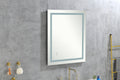 32*24 LED Lighted Bathroom Wall Mounted Mirror with white-aluminium
