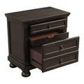 Transitional Design Nightstand Grayish Brown Finish Two Dovetail Drawers Bun Feet Wooden Furniture Brown Mix 2 Drawers Bedroom Traditional,Transitional Wood