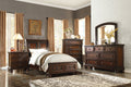 Transitional Bedroom 1Pc Chest Of Five Drawers Bun Feet Brown Cherry Finish Birch Veneer Home Furniture Brown Mix Wood