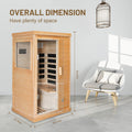 Infrared Sauna Room Single Room Natural Metal & Wood Solid Wood