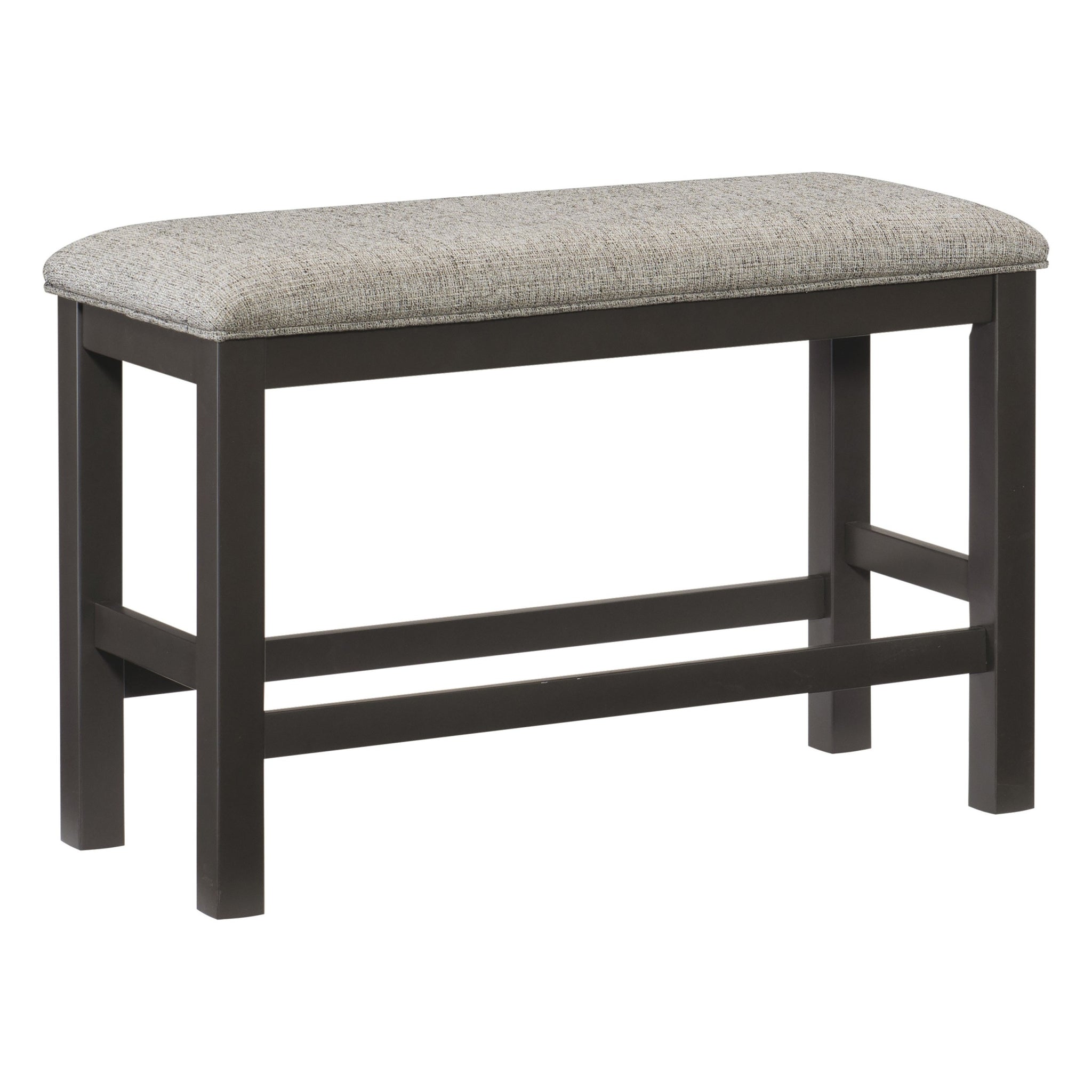 Casual Dining Counter Height Bench 1pc Gunmetal Gray gray-dining room-solid wood
