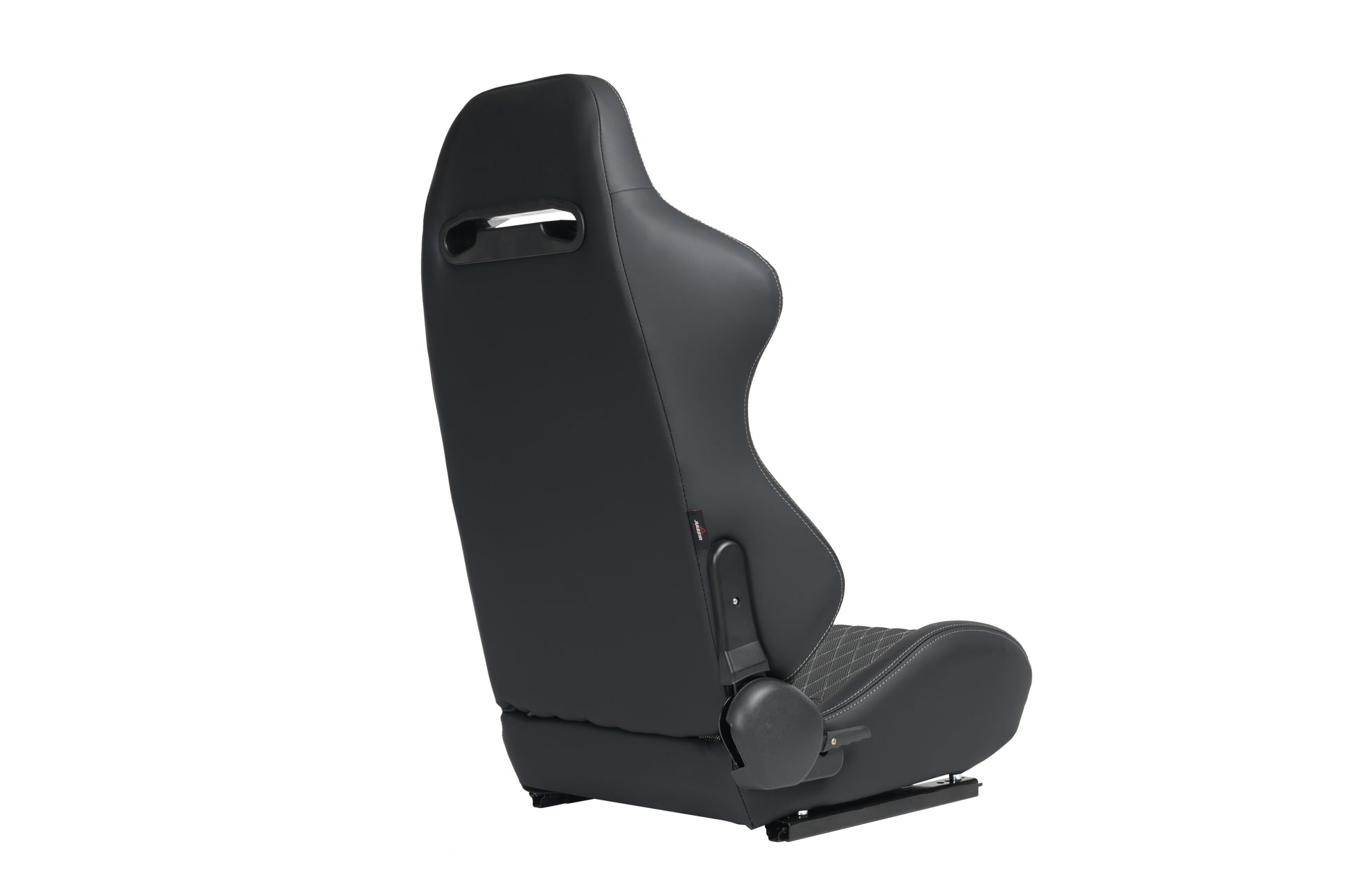 Racing Seat High Quality Pvc With Suade Material Double Slider 2Pcs Black Vinyl