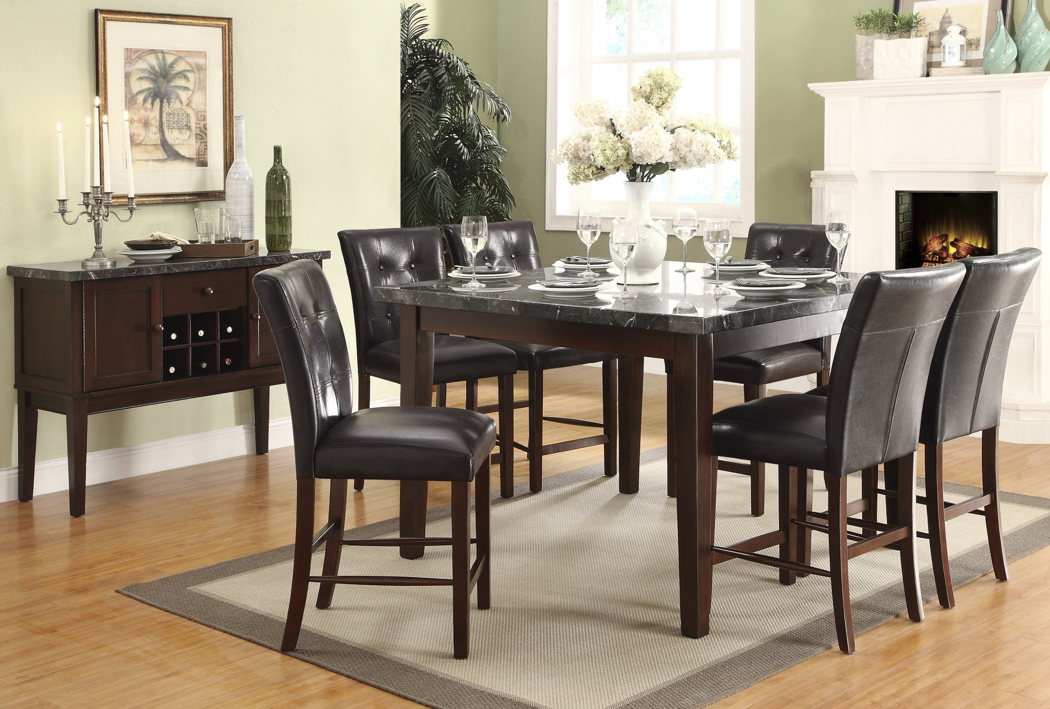 Transitional Dining Table 1pc Espresso Finish Wood espresso-dining room-wood