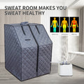 Sojourner Portable Sauna For Home Steam Sauna Tent, Personal Sauna Sauna Heater, Tent, Chair, Remote Included For Home Sauna Enjoy Your Own Personal Spa Grey Cotton Cotton