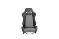 Racing Seat High Quality Pvc With Suade Material Double Slider 2Pcs Black Vinyl