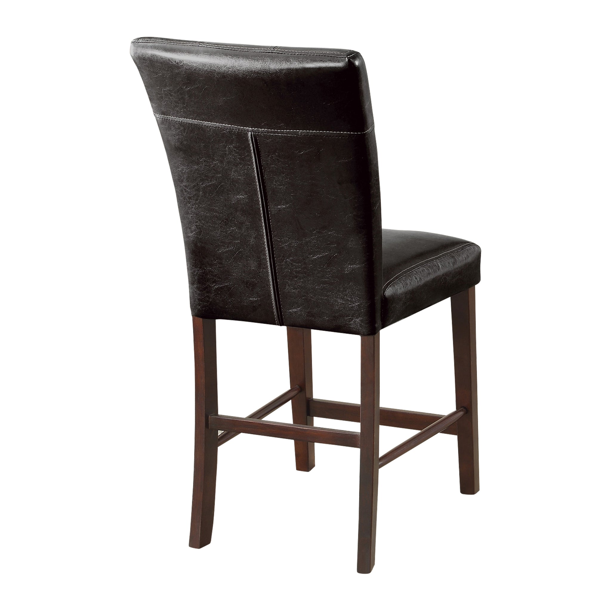 Espresso Finish 2pc Set Counter Height Chairs Faux espresso-dining room-side chair-wood