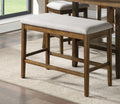 Contemporary 6pc Dining Set Counter Height Table Bench wood-wood-light oak-seats 6-wood-dining