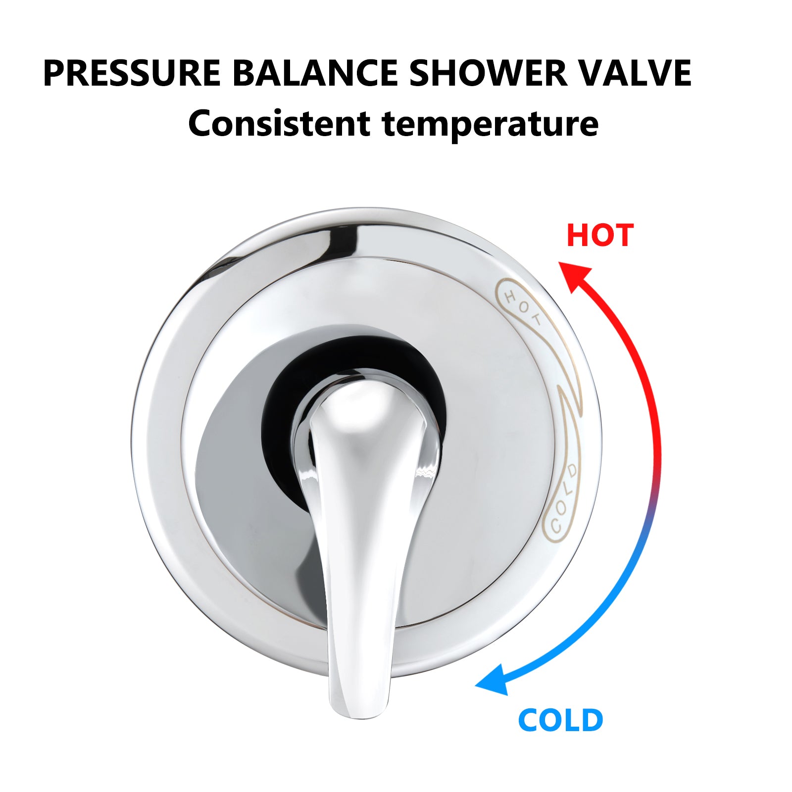 Shower System with Tub Spout Rain Shower Tub Set, High chrome-abs