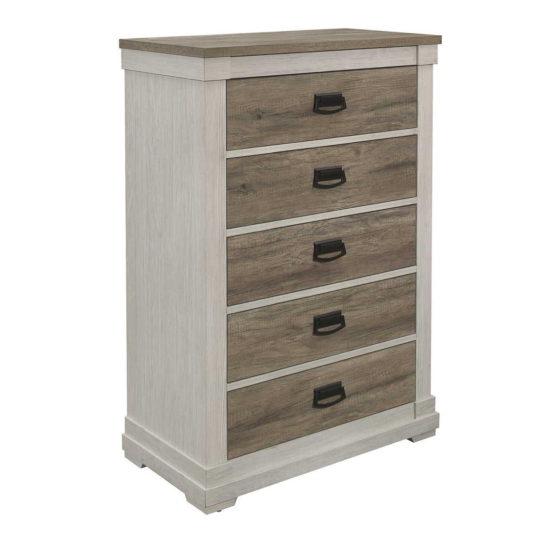 Transitional 1Pc Chest With Storage Drawers Classic Shape Two Tone Look Bedroom Furniture Multicolor Bedroom Wood