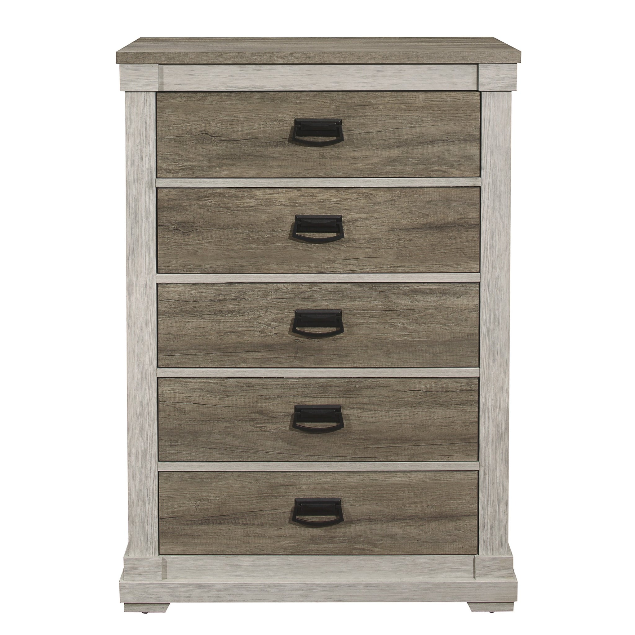 Transitional 1Pc Chest With Storage Drawers Classic Shape Two Tone Look Bedroom Furniture Multicolor Bedroom Wood