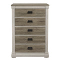 Transitional 1Pc Chest With Storage Drawers Classic Shape Two Tone Look Bedroom Furniture Multicolor Bedroom Wood