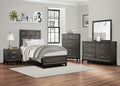 Contemporary Design 1Pc 6 Drawers Dresser Gray Finish Polished Hardware Wooden Bedroom Furniture Gray Bedroom Modern Wood