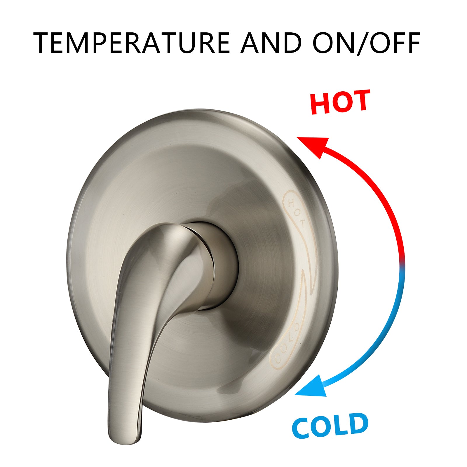 Shower System With Tub Spout Rain Shower Tub Set, High Pressure Dual 2 In 1 Shower Combo Faucet With Valve Brushed Nickel Abs