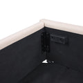 Queen Size Upholstered Platform Bed With A Hydraulic Storage System Beige Beige Upholstered