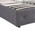 Full Size Upholstered Platform Bed With A Hydraulic Storage System Gray Gray Upholstered