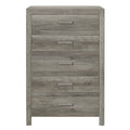 Transitional Aesthetic Weathered Gray Finish Chest With Drawers Storage Wood Veneer Rusticated Style Bedroom Furniture Gray Bedroom Wood