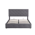 Queen Size Upholstered Platform Bed With A Hydraulic Storage System Gray Gray Upholstered