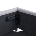 Full Size Upholstered Platform Bed With A Hydraulic Storage System Gray Gray Upholstered