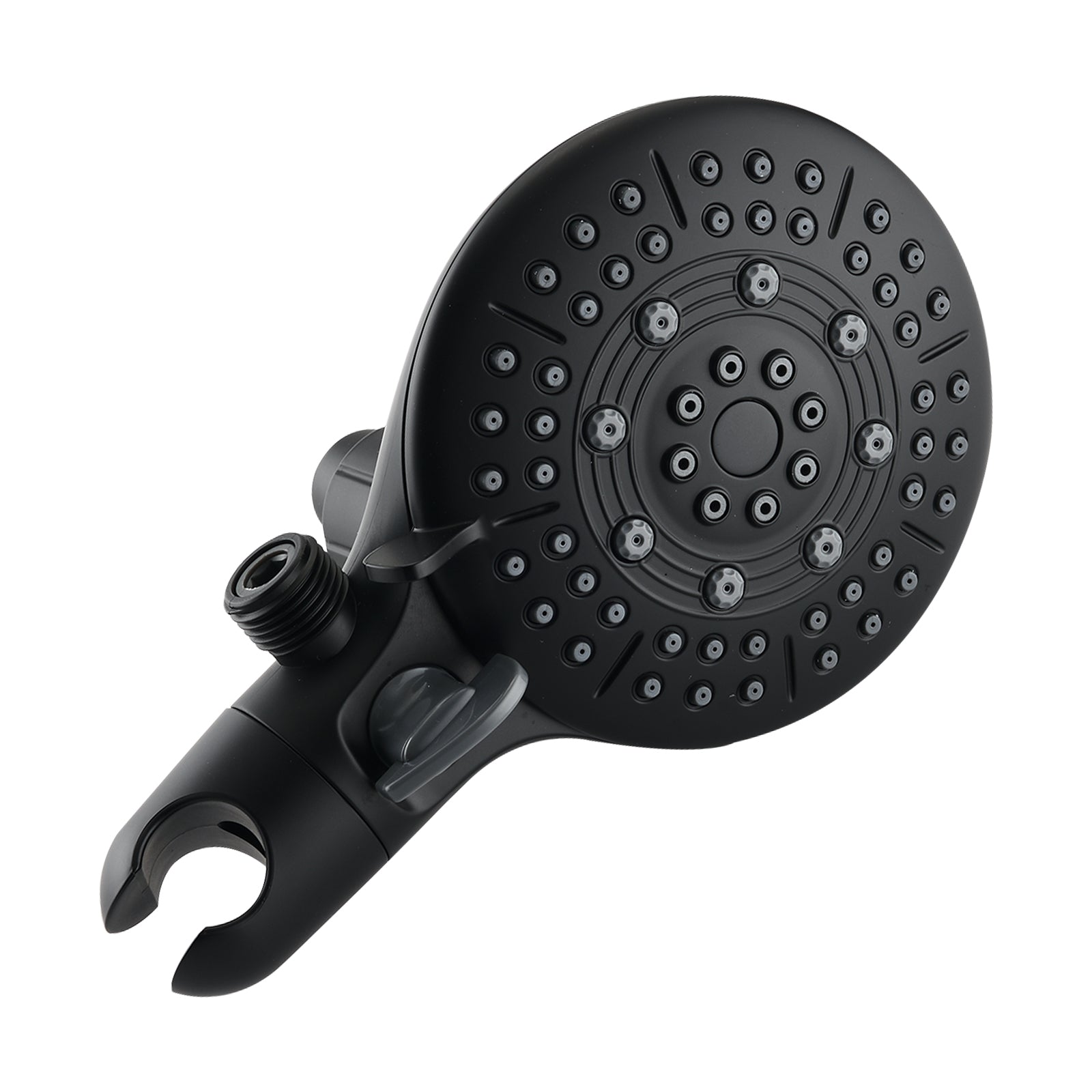 Classic High Pressure Single Handle 6 Function Rain Shower Head With Handheld Shower With Tup Spout Matte Black Abs