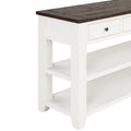 48'' Solid Pine Wood Top Console Table, Modern antique white-pine