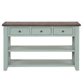 48'' Solid Pine Wood Top Console Table, Modern green-pine