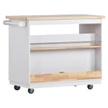 Rolling Kitchen Island with Storage, Two sided Kitchen