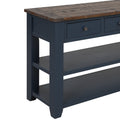 48'' Solid Pine Wood Top Console Table, Modern blue-pine