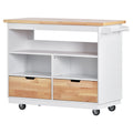 Rolling Kitchen Island with Storage, Two sided Kitchen