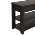 48'' Solid Pine Wood Top Console Table, Modern black-pine