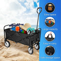 YSSOA Heavy Duty Folding Portable Hand Cart with black-steel