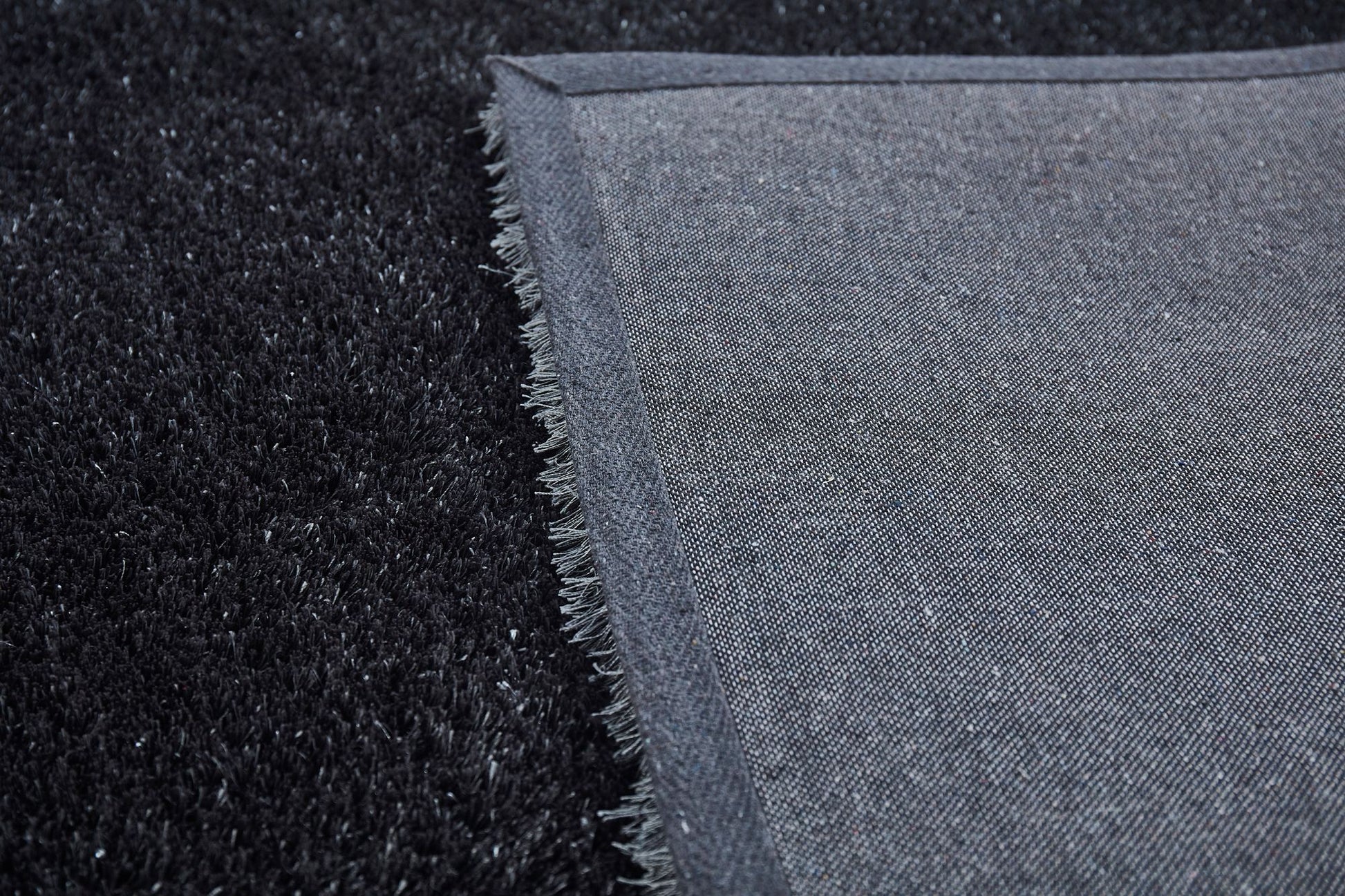 "Fuzzy Shaggy" Hand Tufted Area Rug Grey Polyester