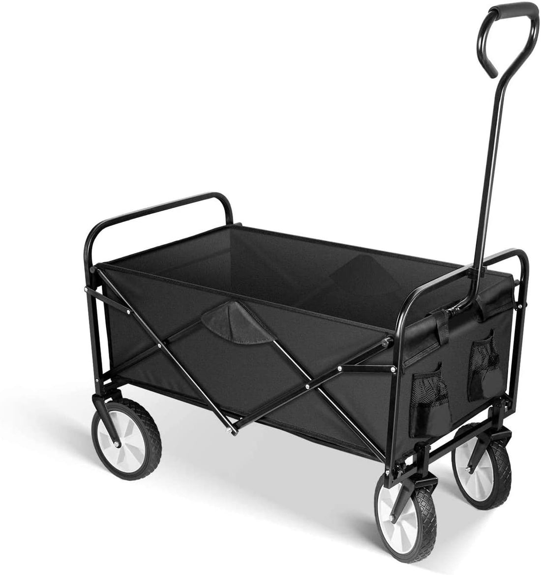 YSSOA Heavy Duty Folding Portable Hand Cart with black-steel