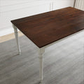 Lafayette Medium Brown And White Wood Dining Table Navy Blue Solid Wood