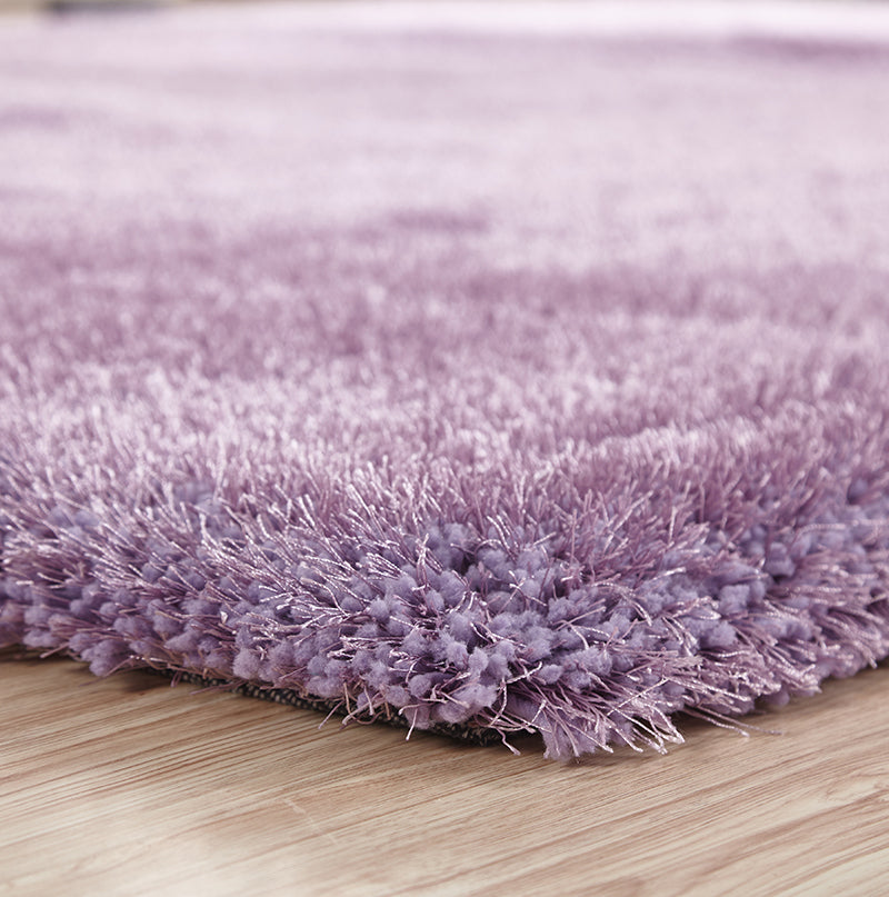 "Chubby Shaggy" Hand Tufted Area Rug lavender purple-polyester
