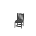 Hdpe Dining Chair, Gray, With Cushion, No Armrest, Set Of 2 Gray Hdpe