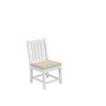 Hdpe Dining Chair, White, With Cushion, No Armrest, Set For Playroom, Nursery, Backyard,Chair Set Of 2 White Hdpe