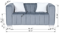 A Modern Channel Sofa Take On A Traditional Chesterfield,Grey Color,Seater Grey Velvet 2 Seat