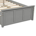 Platform Bed With Twin Size Trundle, Twin Size Frame, Gray Gray Pine