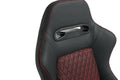 Racing Seat High Quality Pvc With Suade Material Double Slider 2Pcs Black Vinyl