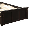 Platform Bed With Twin Size Trundle, Twin Size Frame, Espresso Espresso Pine