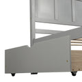 Platform Storage Bed, 2 Drawers With Wheels, Twin Size Frame, Gray Sku: Wf283062Aae Twin Gray Pine