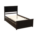 Platform Storage Bed, 2 Drawers With Wheels, Twin Size Frame, Espresso Sku:Wf283062Aap Twin Espresso Pine