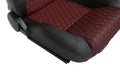 Racing Seat High Quality Pvc With Suade Material Double Slider 2Pcs Black Vinyl