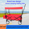 Garden Shopping Beach Cart Folding Wagon Red Red Metal