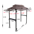 8X4Ft Grill Gazebo,Metal Gazebo With Soft Top