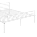 Twin Over Full Metal Bunk Bed With Desk, Ladder And Quality Slats For Bedroom, Metallic White Old Sku :Lp000092Aak White Metal