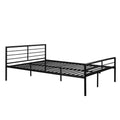 Twin Over Full Metal Bunk Bed With Desk, Ladder And Quality Slats For Bedroom, Metallic Black Old Sku :Lp000092Aab Black Metal