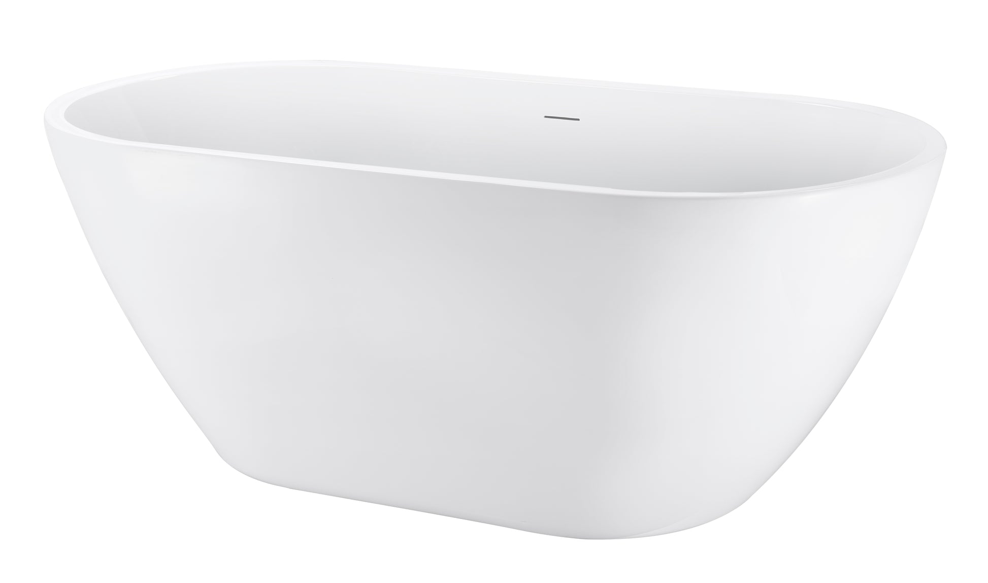 70" 100% Acrylic Freestanding Bathtub,Contemporary Soaking Tub,White Bathtub White Acrylic