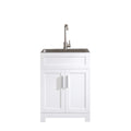24in White Paint Free Laundry Tub Cabinet w